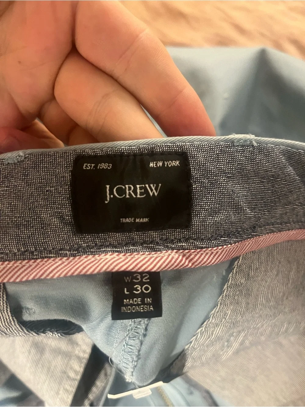 Men's Light Blue Straight-Leg Pants